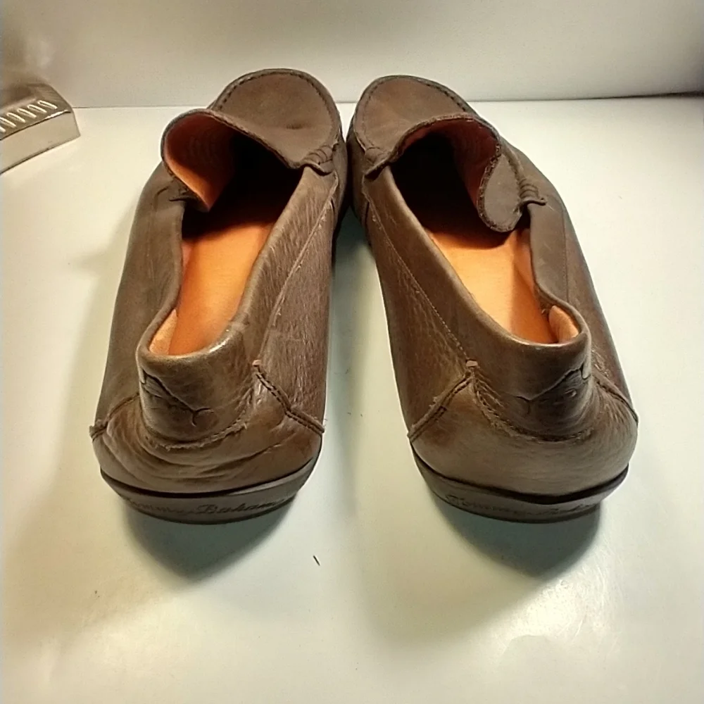 Tommy Bahama Nassau Venetian Brown Leather Loafers Shoes Men's sz 11.5D.